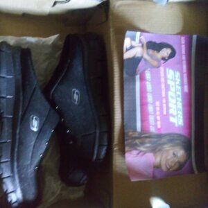 Skechers Elite Spot Sport Black Girls Sneakers Shoes Slipons 7 Womens